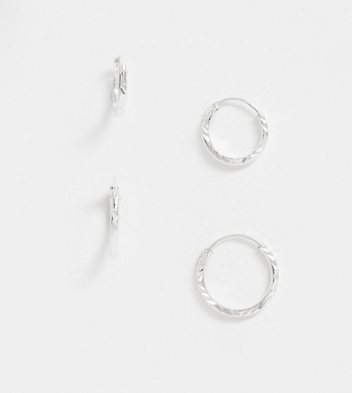 Kingsley Ryan Exclusive Sterling Silver Multipack Twisted Hoop Earring Set