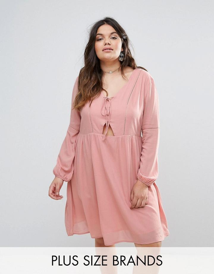 Alice & You Cut Out Skater Dress - Pink