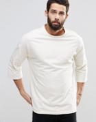 Only & Sons Sweatshirt With 3/4 Length Sleeves - Blanc