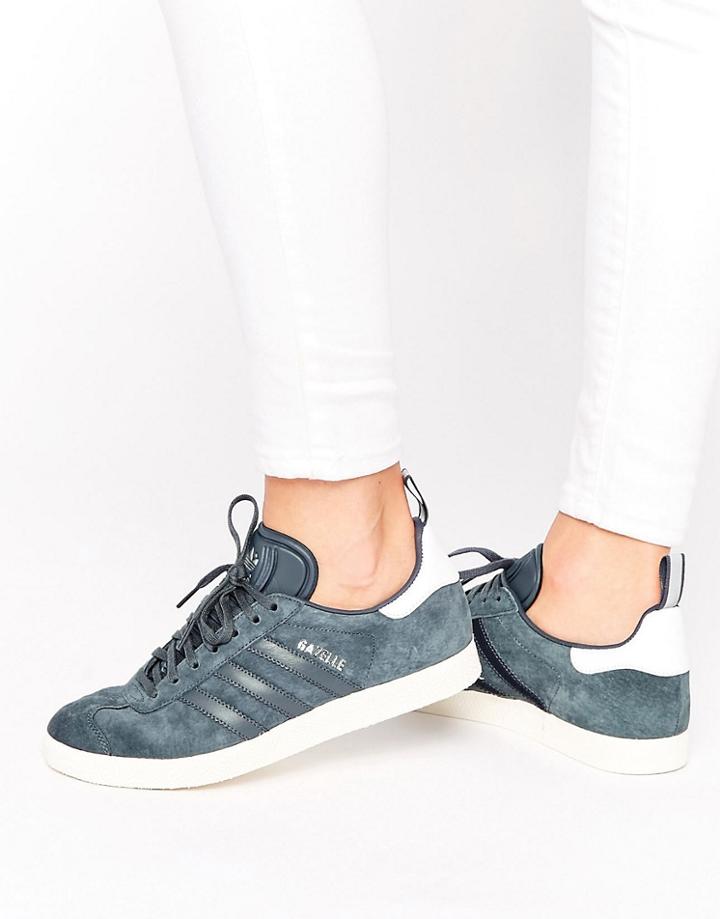 Adidas Originals Navy Suede Ponyskin Sneakers - Navy