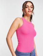 Stradivarius Seamless Long Tank Top In Pink-blue
