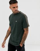 River Island T-shirt With Tape Detail In Green - Green