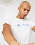 Nike Running Dri-fit Hbr Logo T-shirt In White