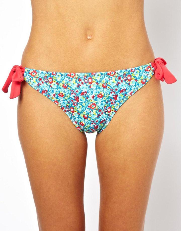 Marie Melli Floral Tie Side Bikini Bottom