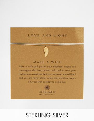 Dogeared Gold Plated Love & Light Angel Wing Wish Necklace
