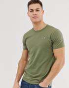 Hollister Icon Logo Crew Neck T-shirt In Olive - Green