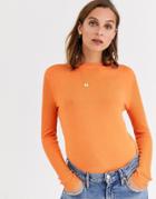 Gianni Feraud Crewneck Knit Sweater In Orange - Orange
