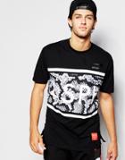 Asphalt Yacht Club T-shirt With Wraparound Logo - Black
