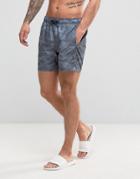 Hollister Swim Shorts Rigid Guard Logo In Black Camo - Black