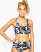 Mambo X Emma Mulholland Goddess Crop Bikini Top - Multi