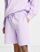 Topman Oversized Shorts In Lilac - Part Of A Set-purple