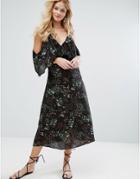 Walter Baker Eleanor Dress In Desert Bloom - Black