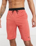 Reebok Work Out Ready Melange Shorts In Red