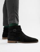 Kg By Kurt Geiger Euan Zip Suede Jodphur Boots - Black