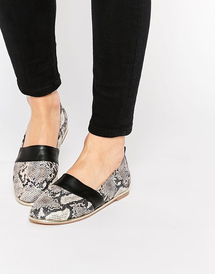 Asos Livvy Ballet Flats - Snake Mix
