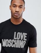 Love Moschino T-shirt In Black With Large Logo - Black