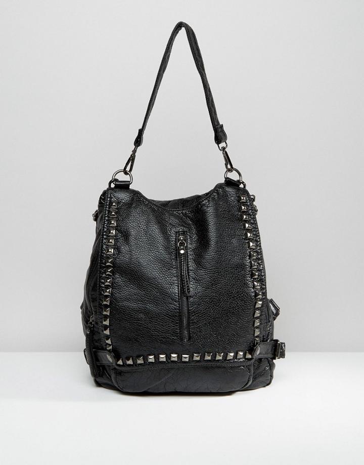 Liquorish Studded Backpack - Black