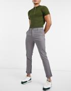 Asos Design Skinny Chinos In Gray-grey