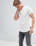 Jack & Jones Originals T-shirt With Raw Hem Details - White