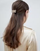 Asos Design Chunky Chain Hair Clip In Gold - Gold