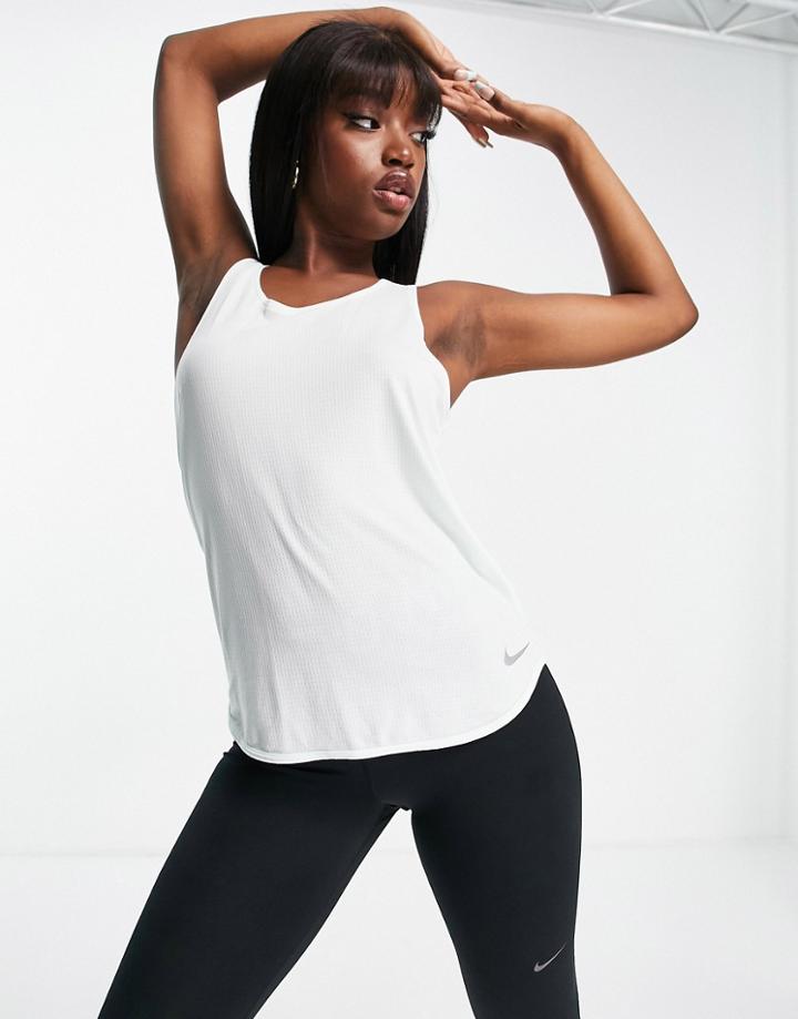 Nike Running Breathe Tank In Mint-green