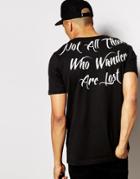 Asos Super Longline T-shirt With Scoop Neck And Hem - Black