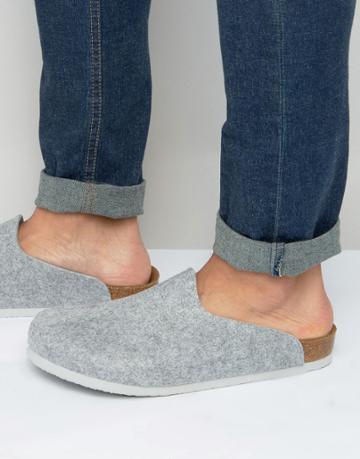 Birkenstocks Amsterdam Felt Slippers - Gray