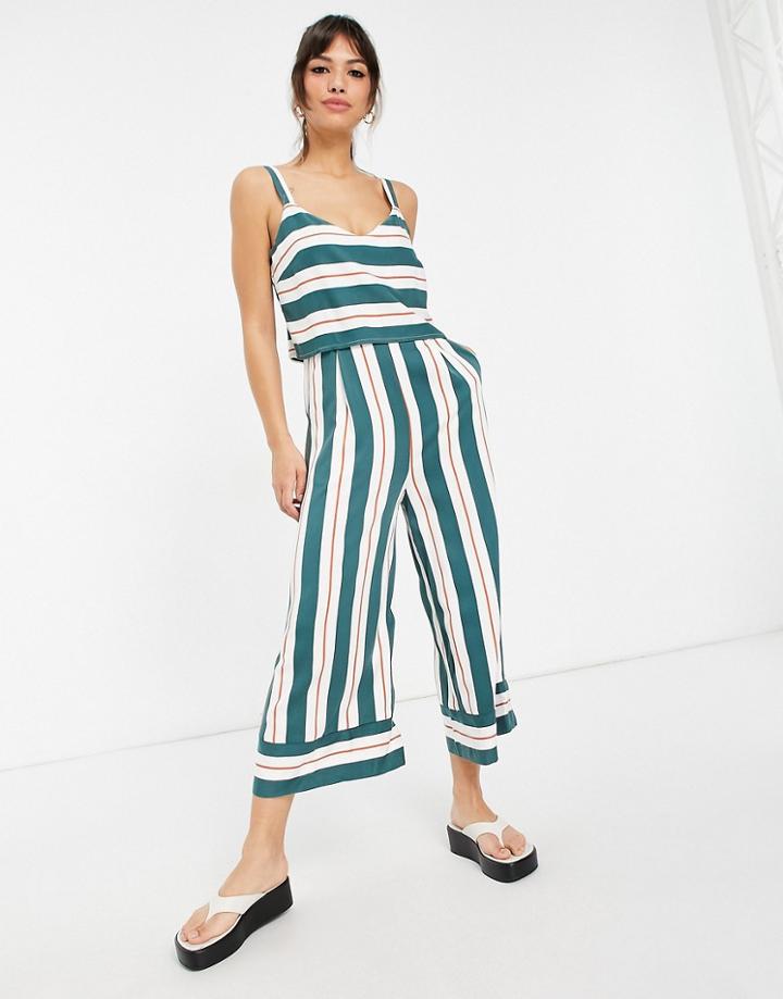 Native Youth Stripe Jumpsuit-white