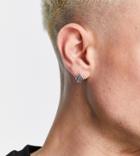 Asos Design Sterling Silver Stud Earrings With Ace Of Spades Design In Burnished Silver