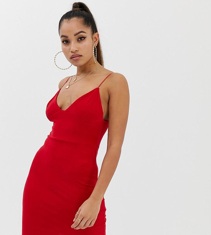 Fashionkilla Petite Mini Cami Dress In Red