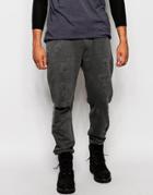 Asos Slim Joggers With Distressed And Rip Detailing - Washed Gray