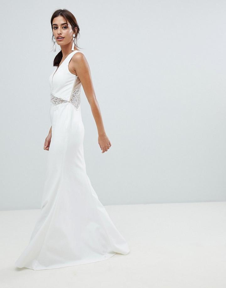 Forever Unique Embellished Beaded Maxi Dress - White