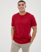 Asos Design Relaxed T-shirt With Crew Neck In Red