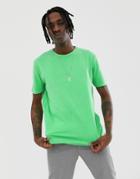 Asos Design Relaxed T-shirt In Washed Neon Green - Green