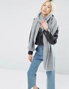 Asos Supersoft Long Woven Scarf - Gray