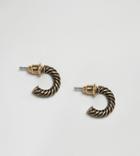 Reclaimed Vintage Inspired Hoops With Rope Texture Exclusive To Asos - Gold