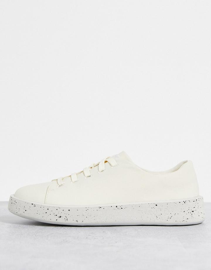 Camper Minimal Sneakers With Flecked Sole In Cream-neutral