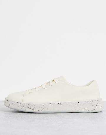 Camper Minimal Sneakers With Flecked Sole In Cream-neutral