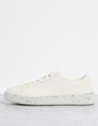 Camper Minimal Sneakers With Flecked Sole In Cream-neutral