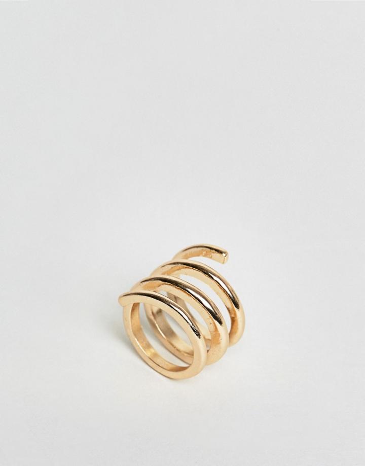 Asos Sleek Swirl Ring - Gold