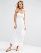Asos Bandeau Maxi Dress - White