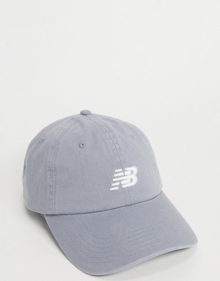 New Balance Stacked Logo Cap In Light Gray-grey