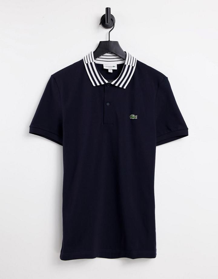 Lacoste Logo Polo Shirt In Black