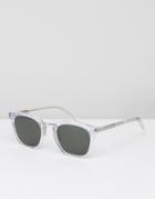 Monokel Square Sunglasses Ando In Clear - Clear