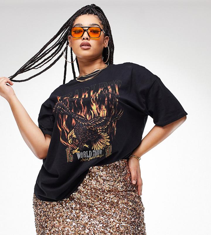Asos Design Curve Sequin Mini Skirt In Gold Sequin