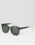 Pieces Melli Metal Tip Sunglasses - Black