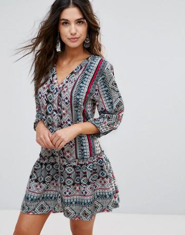 Anmol Printed Beach Dress - Multi
