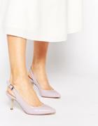Ravel Point Sling Mid Heeled Shoes - Mauve