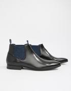 Ted Baker Lowpez Chelsea Boots In Black Leather - Black