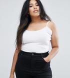 New Look Curve Shoestring Tank - White
